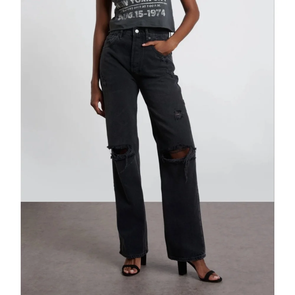 NEW with tags Boyish Black The Ziggy High-Rise Straight Leg Jeans Size 30